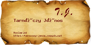 Tarnóczy János névjegykártya